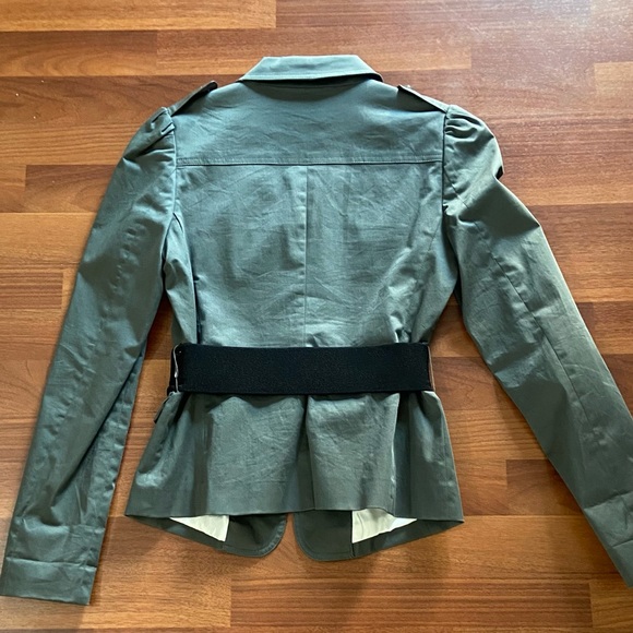 Preloved H&M Army Green Blazer/Suit Jacket w/ Belt - Picture 2 of 3